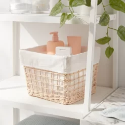 L Tapered Woven Basket With Liner - Brightroom™