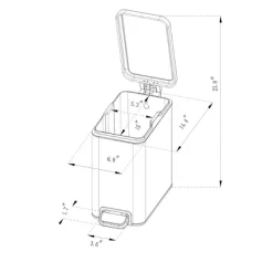 10L Stainless Slim Step Trash Can - Brightroom™ 9 10L Stainless Slim Step Trash Can - Brightroom™ -Brightroom GUEST 10927746 ac0a 4425 b0b7 84003a4c5262