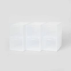 Small Stackable Bins Front Opening Clear Plastic - Brightroom™ -Brightroom GUEST 3c949385 7473 4475 8c8a 9fa49d23bd71