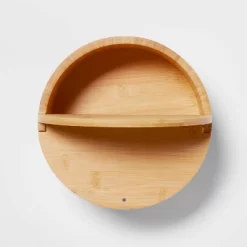 9" X 4" Circular Hinge Lid Bamboo Countertop Organizer - Brightroom™ 6 9" X 4" Circular Hinge Lid Bamboo Countertop Organizer - Brightroom™ -Brightroom GUEST 81297cee 828e 489b 8a0f ef51bc16d46d