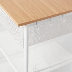 Metal Storage Cart With Mesh Drawer And Wood Top - Brightroom™ -Brightroom GUEST 8c9bc8f3 e0b2 40e9 86cf 9d29fff411c5