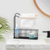 Wire Bath Caddy With Wood Hangbars Black - Brightroom™ 1 Wire Bath Caddy With Wood Hangbars Black - Brightroom™ -Brightroom GUEST 8f2eb4a7 138b 4ed0 aab8 bec94cee159c