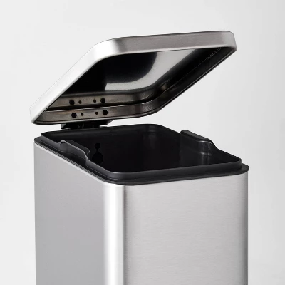 10L Stainless Slim Step Trash Can - Brightroom™ 4 10L Stainless Slim Step Trash Can - Brightroom™ - Image 2