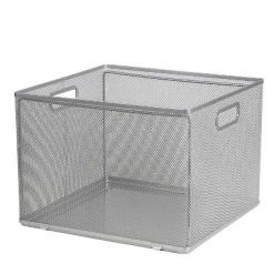 Mesh Crate File Box 10"x14"x 13.25" Silver - Brightroom™