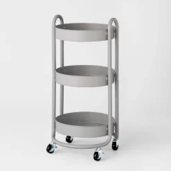 3 Tier Round Metal Utility Cart - Brightroom™ 9 3 Tier Round Metal Utility Cart - Brightroom™ -Brightroom GUEST a3f8786e 2813 41c1 b303 d6f067556317