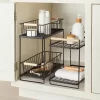 Wood Handle Tiered Vanity Organizer Black - Brightroom™ -Brightroom GUEST acb94f14 cef9 4635 a68c 542a1c390384
