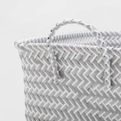Large Woven Rectangular Storage Basket Gray/White - Brightroom™ 7 Large Woven Rectangular Storage Basket Gray/White - Brightroom™ -Brightroom GUEST bce17d56 35c5 4378 8313 a7ea3d09108e