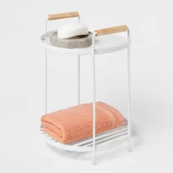 Round Vanity Organizer With Wood Handles - Brightroom™ -Brightroom GUEST bf7e2d54 e8cc 4cb8 ae79 e0513b689dfb