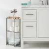 Small Space Storage Cabinet Brushed Nickel Metal - Brightroom™ -Brightroom GUEST cd373df9 28a2 4173 9b5a 1f4c70cfdce3