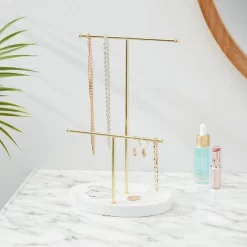 Two Bar Jewelry Organizer Brass - Brightroom™